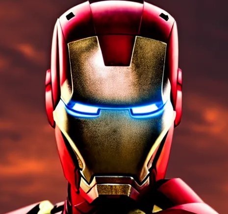 an image of face of iron man suit